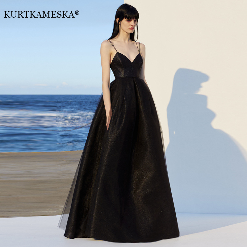 Men'S Formal Wear For Wedding Guest - Elegantes Spaghettiträger-Abendgast-Abschlussball-langes Partykleid für Frauen 2022,