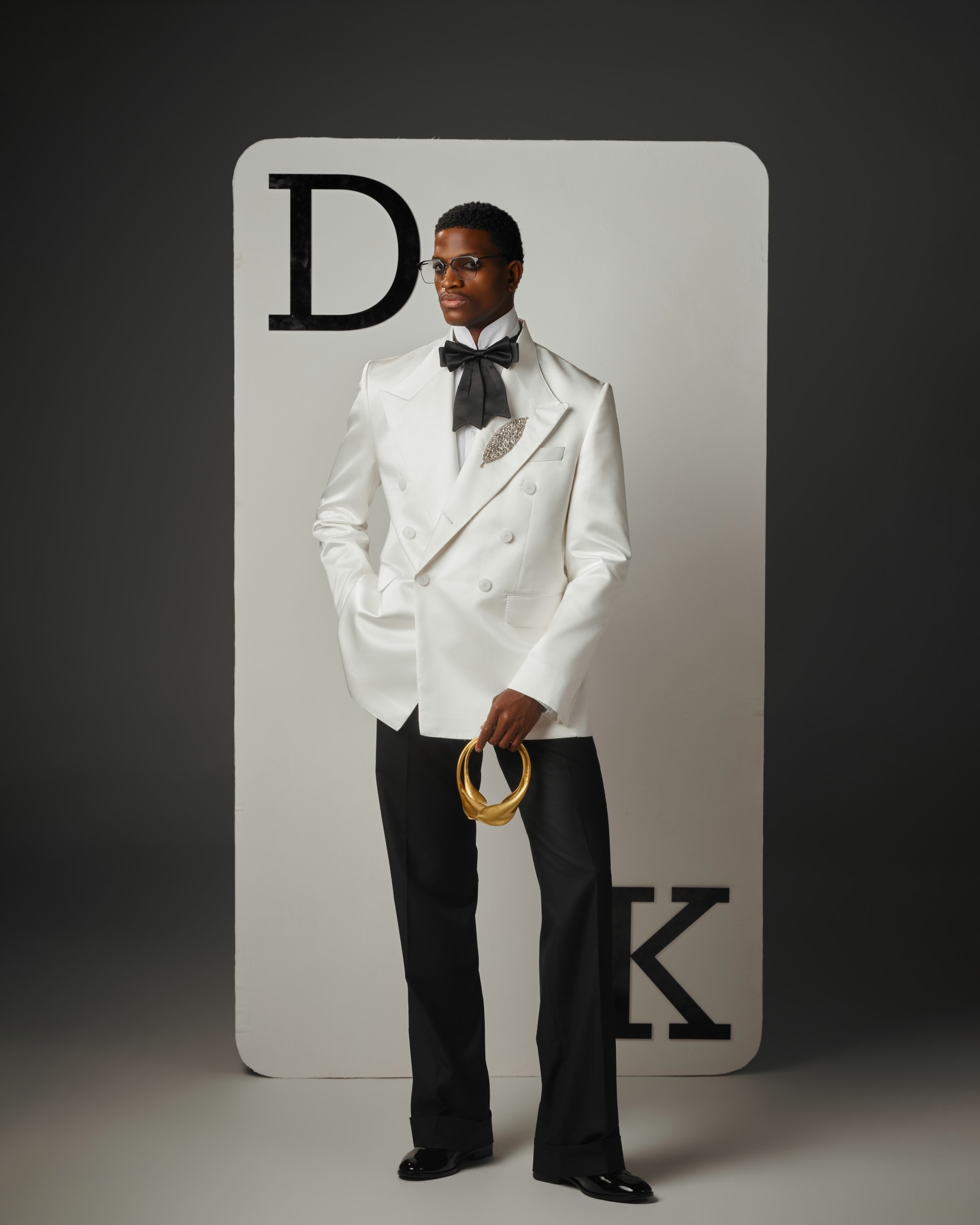 Men Formal Wear Black And White - Weißer Herrenanzug Set 2-teilig Blazer+Schwarze Hose