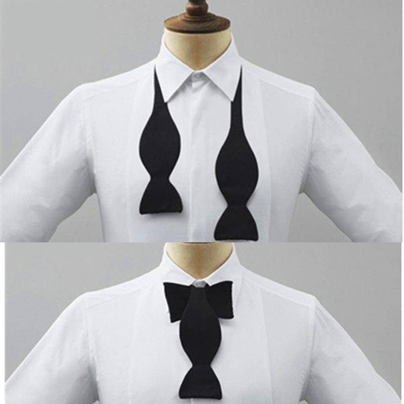 Men Formal Wear Black And White - Formelle, vorgebundene, verstellbare Fliege für Herren,
