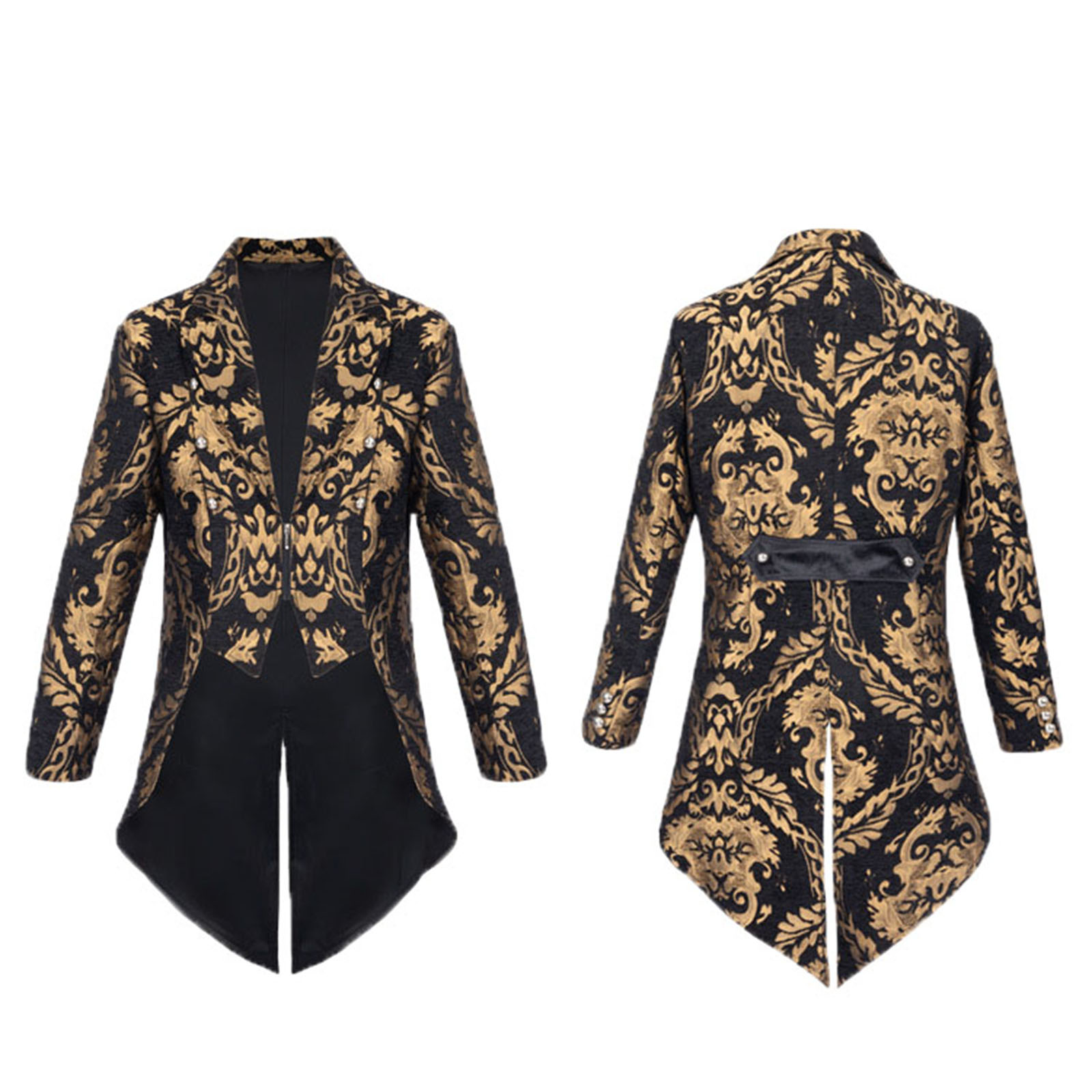 Victorian Men'S Formal Wear - Mittelalterlicher Herren-Frack, Steampunk-Vintage-Anzug, Gothic-Kostüm, Halloween-Bühnenkleidung, Herrenjacke