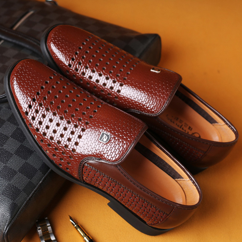 Formal Men Office Wear Sandals - Sommer Neue Leder Schuhe herren Business