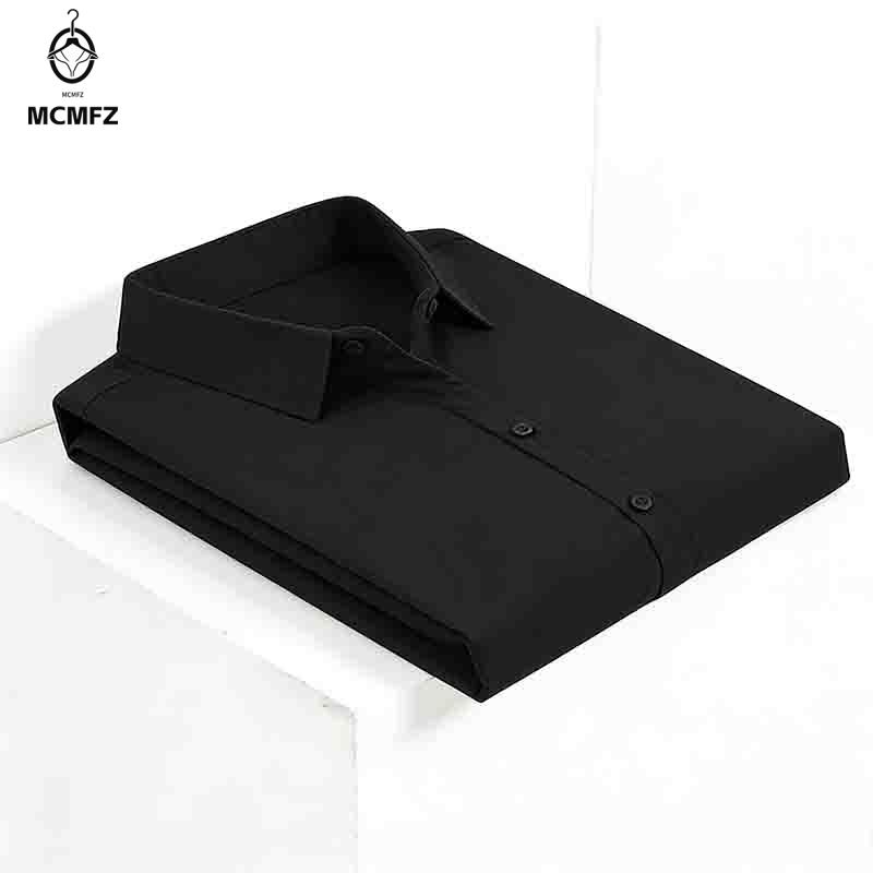 Men Formal Office Wear Shirts - Herren Kurzarm-Hemd mit Knopfleiste Formelle Geschäftskleidung