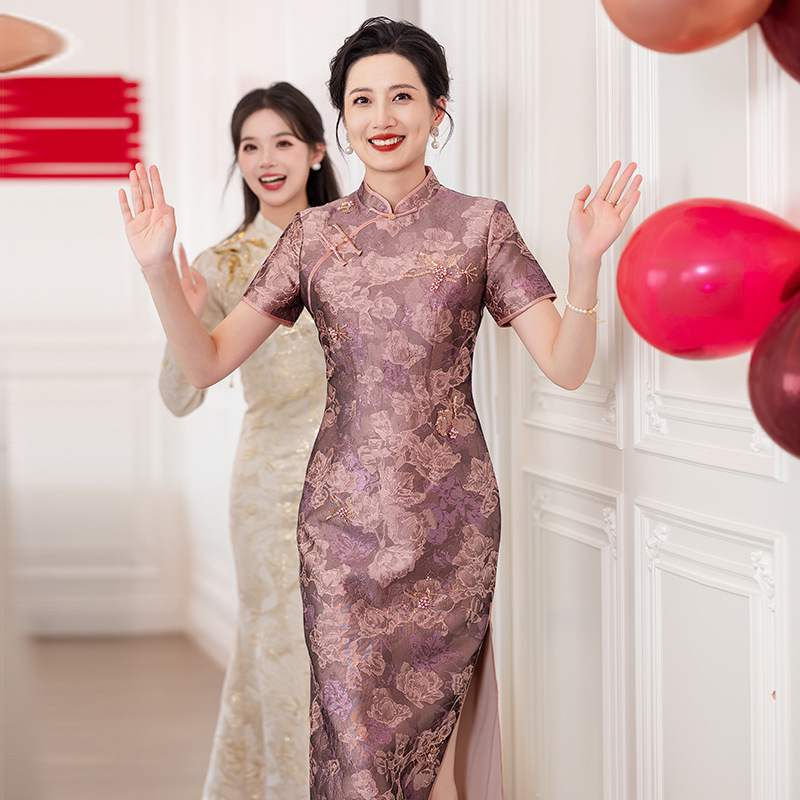 Men'S Formal Wear For Wedding Guest - Ihr Qipao chinesisches Mutter-Hochzeits-Cheongsam-Kleid, edel, 2025,