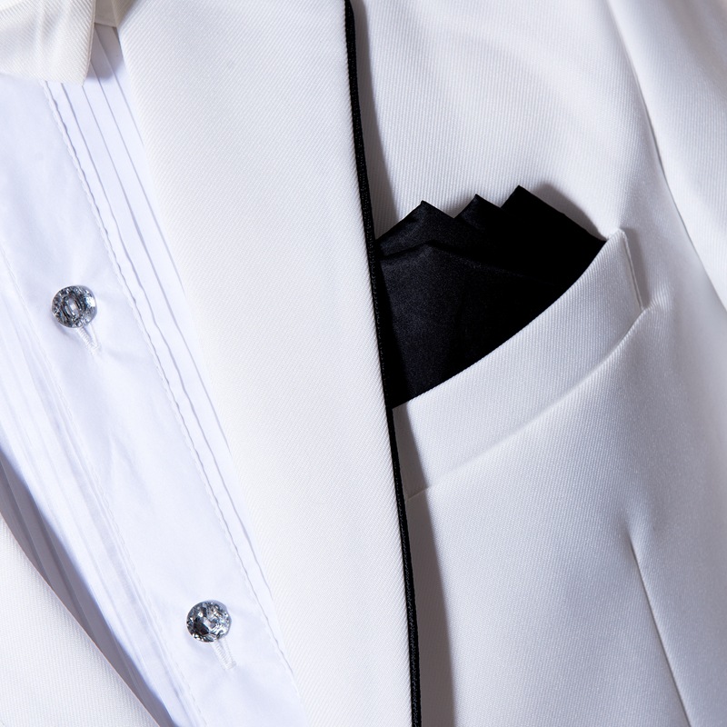 Neue weiße Business-Casual-Anz – Men Formal Wear Black And White Bewertung und Preis