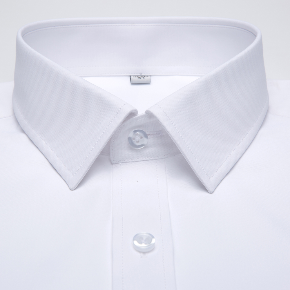Weißes, einfarbiges Herrenhemd – Men Formal Office Wear Shirts Bewertung und Preis