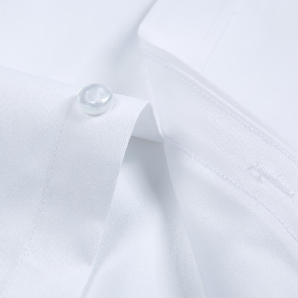 Weißes, einfarbiges Herrenhemd – Men Formal Office Wear Shirts Bewertung und Preis