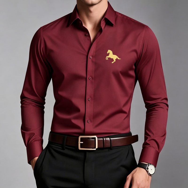Elegante Herrenhemden mit gold – Men Formal Office Wear Shirts Bewertung und Preis