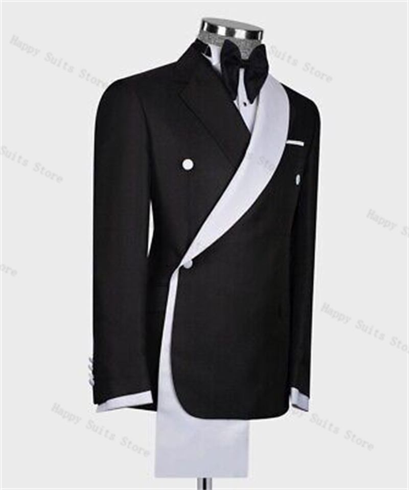Schwarz-weißes Herrenanzug-Set – Men Formal Wear Black And White Bewertung und Preis