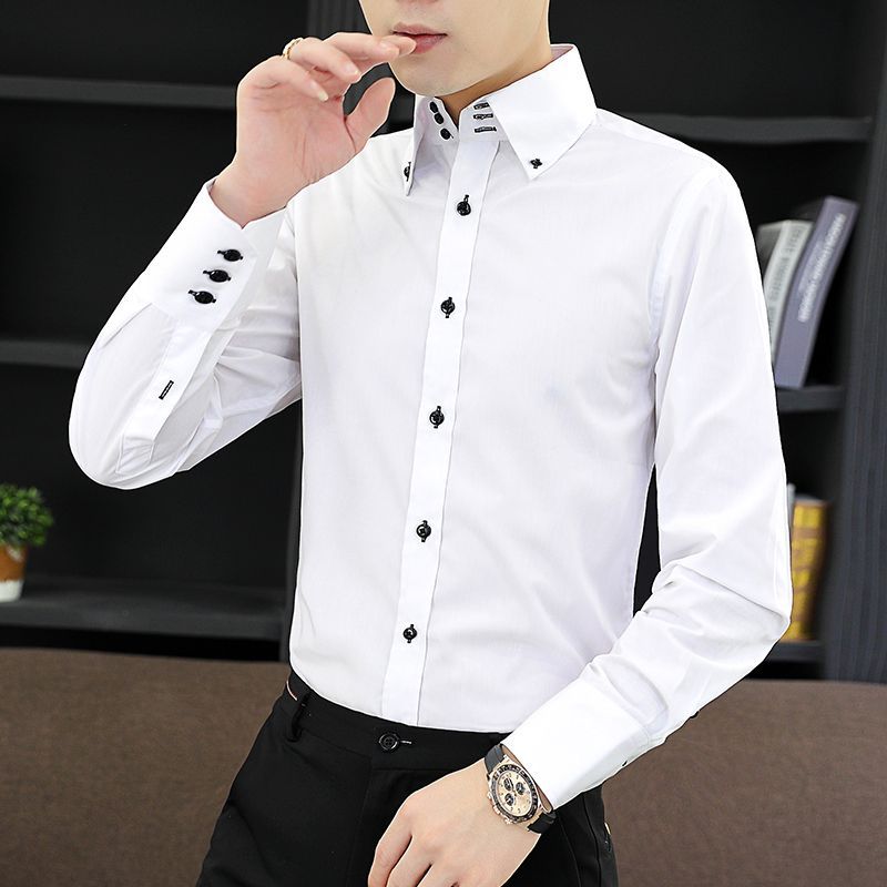 Herren-Chefhemd für Frühling u – Men Formal Office Wear Shirts Bewertung und Preis