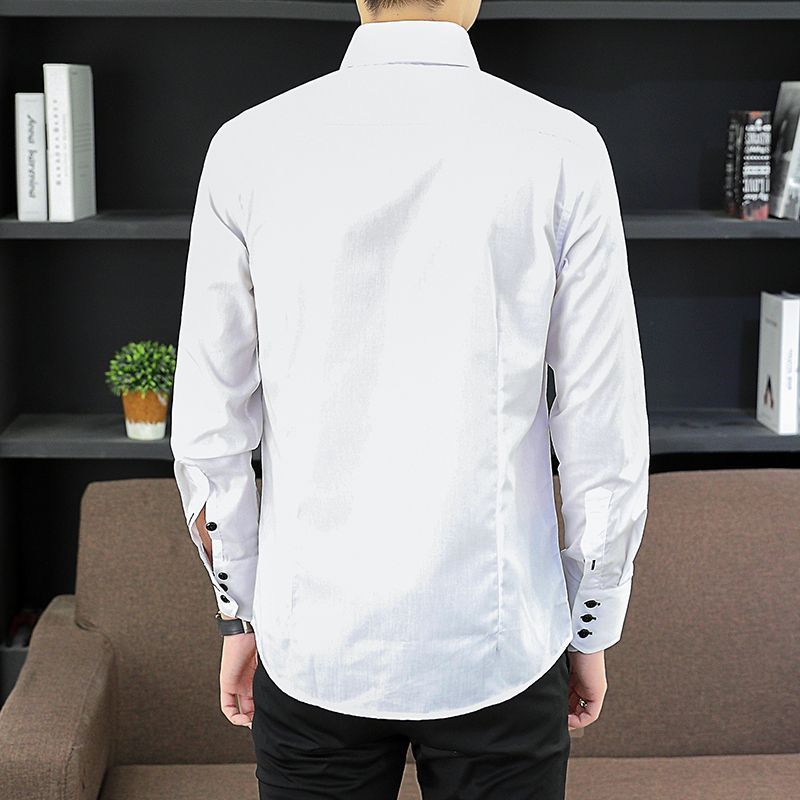 Herren-Chefhemd für Frühling u – Men Formal Office Wear Shirts Bewertung und Preis