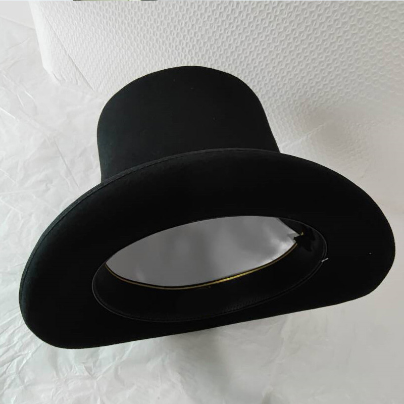 Schwarzer 25cm Wollfilz-Zylind – Victorian Men'S Formal Wear Bewertung und Preis