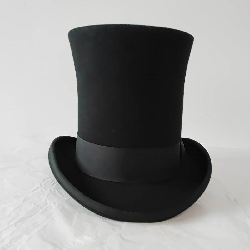 Schwarzer 25cm Wollfilz-Zylind – Victorian Men'S Formal Wear Bewertung und Preis
