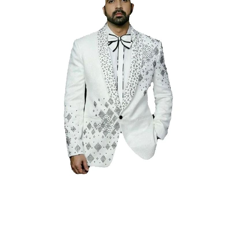 Crystals Herrenanzug-Set, 2-te – Men Formal Wear Black And White Bewertung und Preis